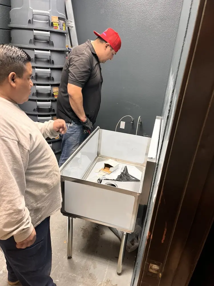 Commercial plumbing and sink installation in West Quincy